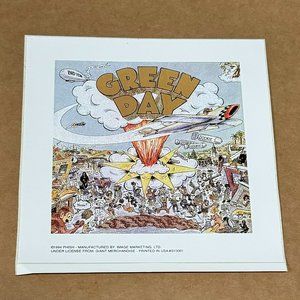 GREEN DAY - DOOKIE ALBUM COVER - PEEL & STICK STICKER - VINTAGE - 1994